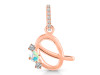 Opal & White Topaz Alphabet Q Pendant OPL-RDA-95.