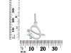Opal & White Topaz Alphabet Q Pendant OPL-RDA-95.
