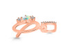 Opal & White Topaz Alphabet Q Pendant OPL-RDA-95.