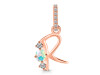 Opal & White Topaz Alphabet R Pendant OPL-RDA-96.
