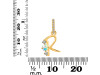 Opal & White Topaz Alphabet R Pendant OPL-RDA-96.