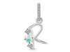 Opal & White Topaz Alphabet R Pendant OPL-RDA-96.