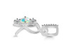Opal & White Topaz Alphabet R Pendant OPL-RDA-96.
