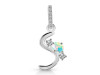 Opal & White Topaz Alphabet S Pendant OPL-RDA-97.