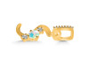 Opal & White Topaz Alphabet S Pendant OPL-RDA-97.