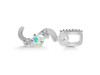 Opal & White Topaz Alphabet S Pendant OPL-RDA-97.