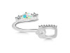 Opal & White Topaz Alphabet U Pendant OPL-RDA-99.