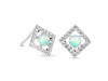 Opal & White Topaz Stud Earring OPL-RDE-847.
