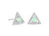 Opal & White Topaz Stud Earring OPL-RDE-848.