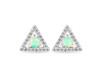 Opal & White Topaz Stud Earring OPL-RDE-848.