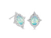 Opal & White Topaz Stud Earring OPL-RDE-849.