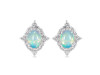 Opal & White Topaz Stud Earring OPL-RDE-849.