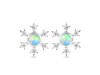 Opal & White Topaz Stud Earring OPL-RDE-854.