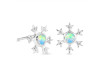 Opal & White Topaz Stud Earring OPL-RDE-854.