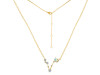 Pisces Zodiac Star Constellation Opal & White Topaz Necklace OPL-RDN-387.