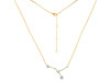 cancer Zodiac Star Constellation Opal & White Topaz Necklace OPL-RDN-486.