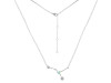 cancer Zodiac Star Constellation Opal & White Topaz Necklace OPL-RDN-486.