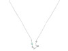 Aquarius Zodiac Star Constellation Opal & White Topaz Necklace OPL-RDN-487.