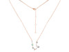 Aquarius Zodiac Star Constellation Opal & White Topaz Necklace OPL-RDN-487.