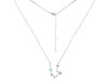 Aquarius Zodiac Star Constellation Opal & White Topaz Necklace OPL-RDN-487.