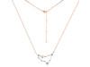 Capricorn Zodiac Star Constellation Opal & White Topaz Necklace OPL-RDN-489.