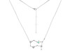 Gemini Zodiac Star Constellation Opal & White Topaz Necklace OPL-RDN-490.