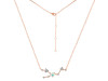 Taurus Zodiac Star Constellation Opal & White Topaz Necklace OPL-RDN-492.