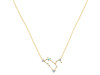 Leo Zodiac Star Constellation Opal & White Topaz Necklace OPL-RDN-493.