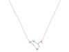 Leo Zodiac Star Constellation Opal & White Topaz Necklace OPL-RDN-493.