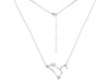 Leo Zodiac Star Constellation Opal & White Topaz Necklace OPL-RDN-493.