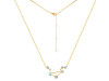 Libra Zodiac Star Constellation Opal & White Topaz Necklace OPL-RDN-494.