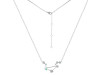 Libra Zodiac Star Constellation Opal & White Topaz Necklace OPL-RDN-494.
