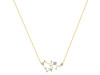 Sagittarius Zodiac Star Constellation Opal & White Topaz Necklace OPL-RDN-496.