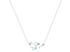 Sagittarius Zodiac Star Constellation Opal & White Topaz Necklace OPL-RDN-496.