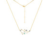 Sagittarius Zodiac Star Constellation Opal & White Topaz Necklace OPL-RDN-496.