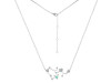 Sagittarius Zodiac Star Constellation Opal & White Topaz Necklace OPL-RDN-496.