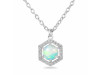 Opal & White Topaz Necklace With Slider Lock OPL-RDN-69.