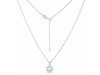 Opal & White Topaz Necklace With Slider Lock OPL-RDN-69.