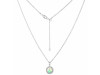 Opal & White Topaz Necklace With Slider Lock OPL-RDN-72.