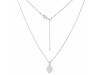 Opal & White Topaz Necklace With Slider Lock OPL-RDN-78.