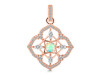 Opal & White Topaz Pendant OPL-RDP-797-CZ-LOOP.
