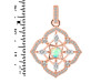 Opal & White Topaz Pendant OPL-RDP-797-CZ-LOOP.