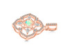 Opal & White Topaz Pendant OPL-RDP-797-CZ-LOOP.