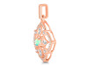 Opal & White Topaz Pendant OPL-RDP-797-CZ-LOOP.