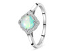 Opal & White Topaz Ring OPL-RDR-1744.