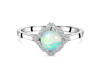 Opal & White Topaz Ring OPL-RDR-1744.