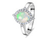 Opal & White Topaz Ring OPL-RDR-1745.