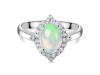 Opal & White Topaz Ring OPL-RDR-1745.