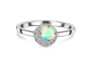 Opal & White Topaz Ring OPL-RDR-1746.