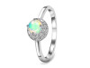 Opal & White Topaz Ring OPL-RDR-1746.